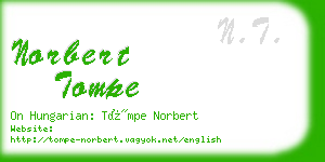 norbert tompe business card